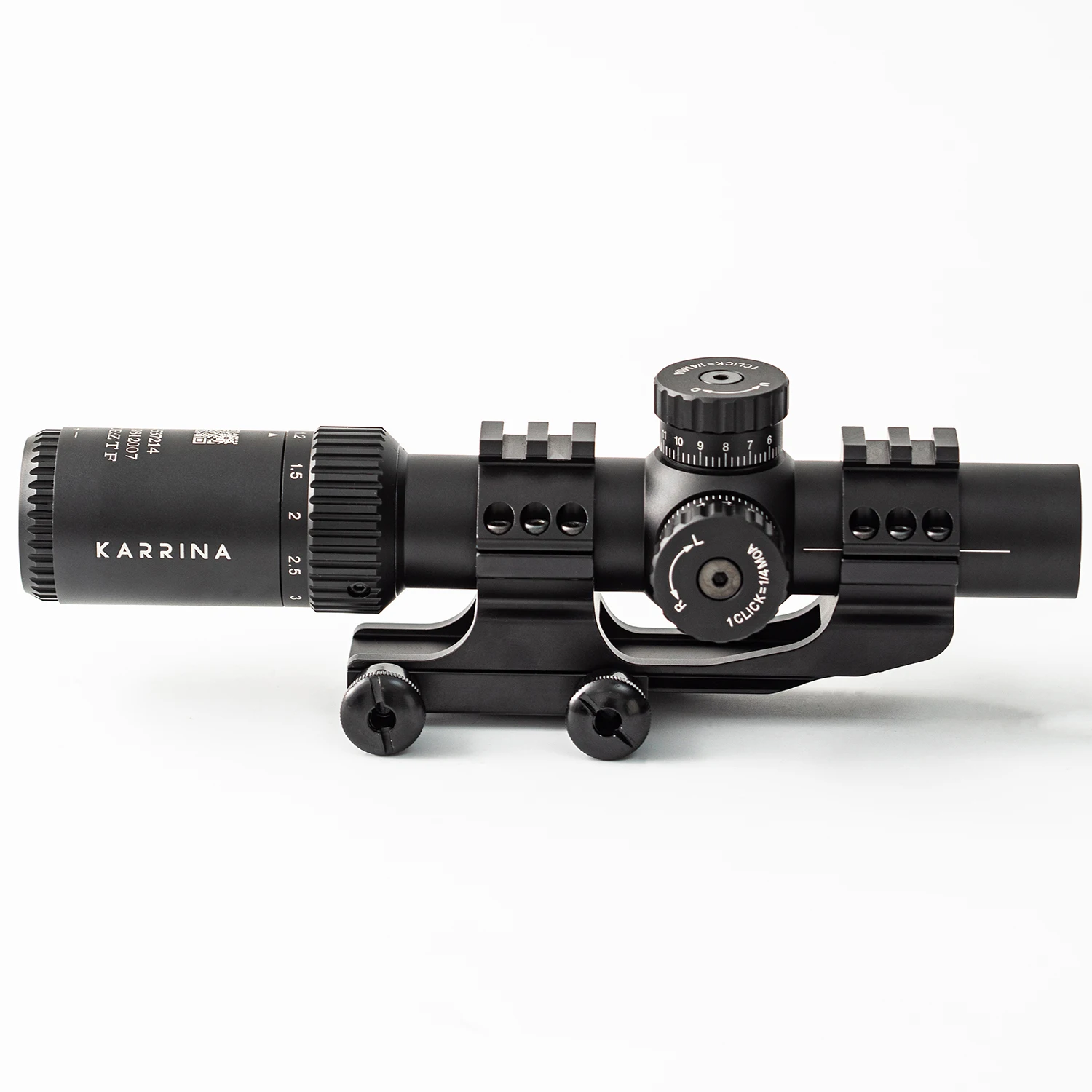 Original KARRINA OPTICS 1.2-6X24IR Compact Scope Mil Dot Red Illuminated Riflescope Lock Reset Hunting Optical Sight