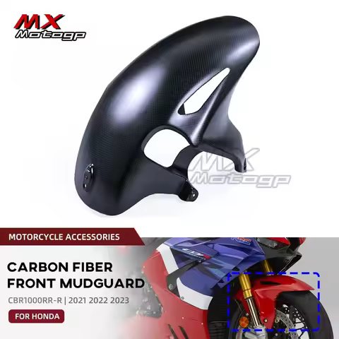 For HONDA CBR1000RR-R CBR 1000RR-R 2021 2022 2023 2024 Carbon Fiber Front Fender Mudguard Motorcycle Wheel Mud Flap Splash