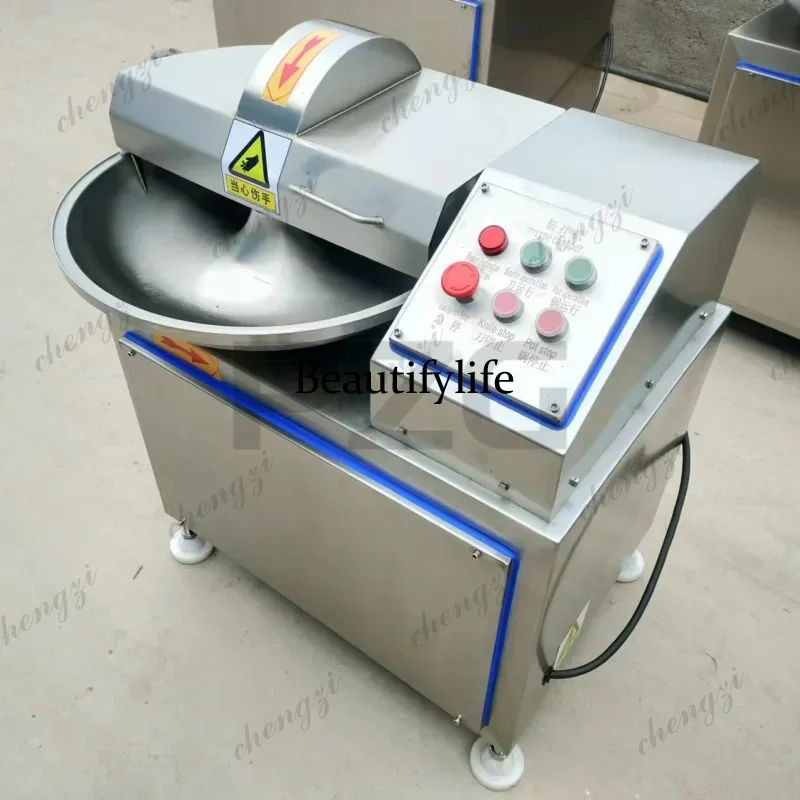 Commercial 40L Electric Sausage Meat Bowl Cutter Chopper Mixer Vegetable Cutter Emulsify Meat Chopping Machine Cutter