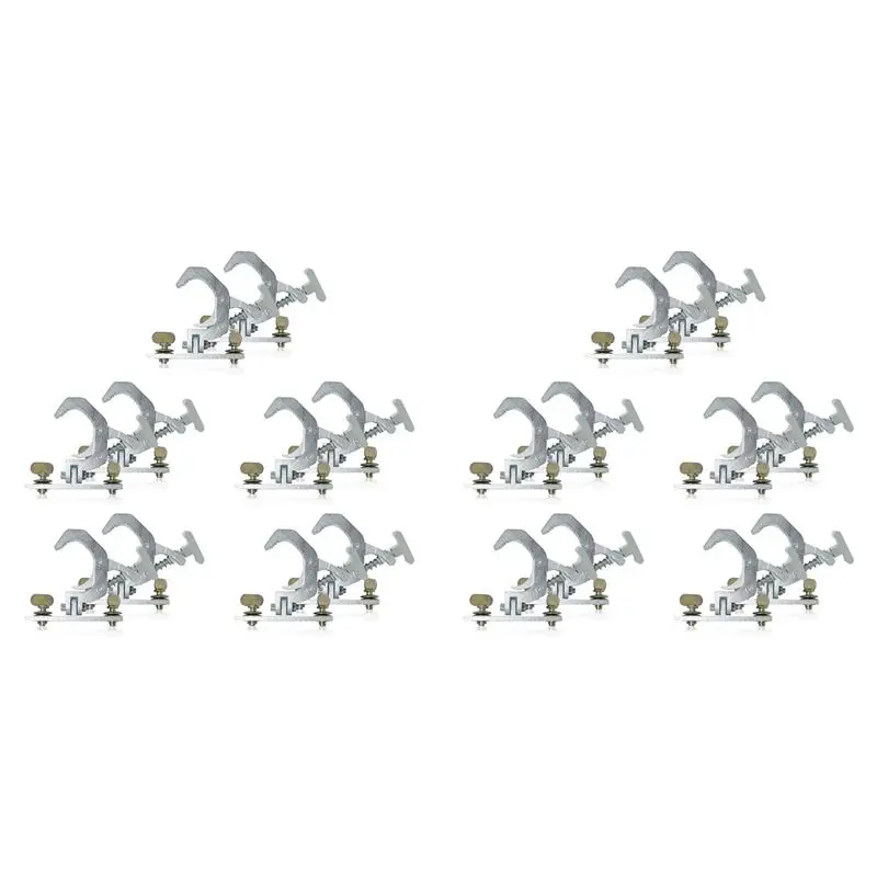 

AA05 20X Aluminum Fold Clamp Hooks Stage Light Fold Hanging Hook Loading 150Kg 42-61Mm Truss Tube 230W 7R/200W 5R Light