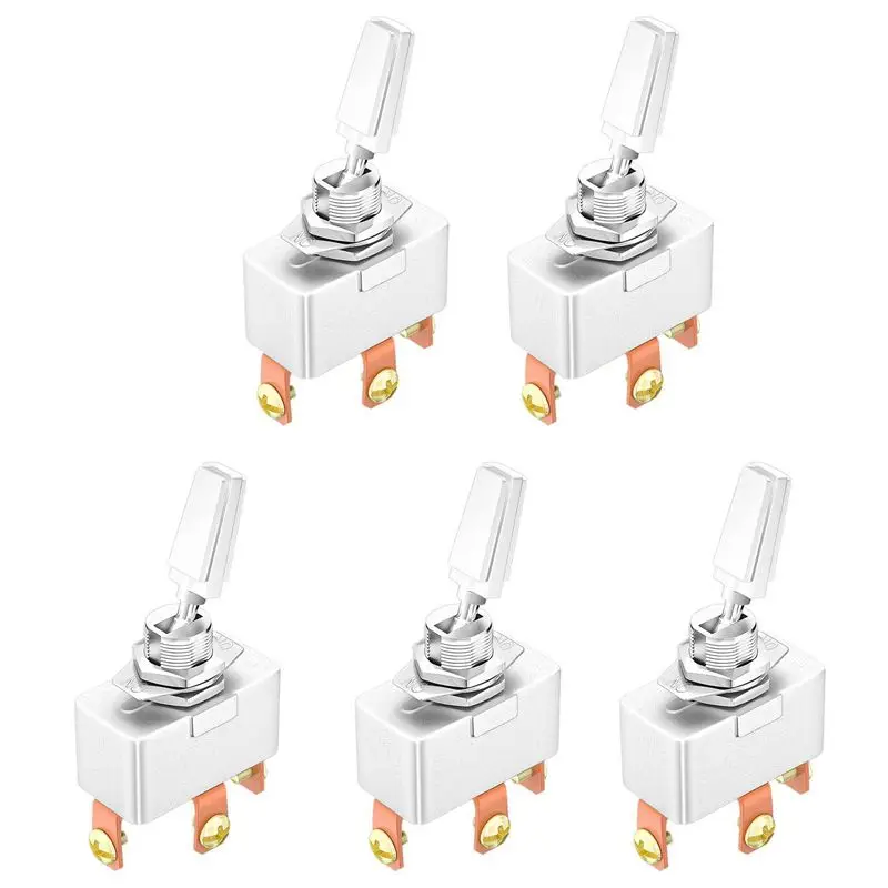 

Hot Sale-5X 50A 12V DC Heavy Duty Toggle Switch R13-401-103 Car Toggle Switch Car Modified High Current Toggle Switch
