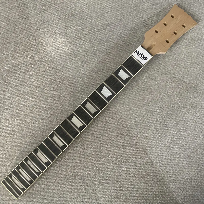 

MN580 Electric Guitar Neck DIY Parts 22 Frets Custom Inlay Right Hand Fingerboard Binging L3+R3 Machine Head No Frets