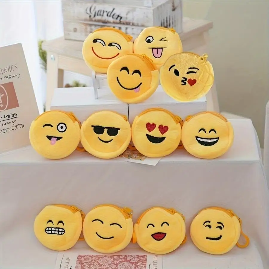 1/5/10/20/50/100pcs Random Styles Plush Coin Purses - Cute Zippered Coin Bags for Men And Women, Key Organizers, Holiday Gift Sh