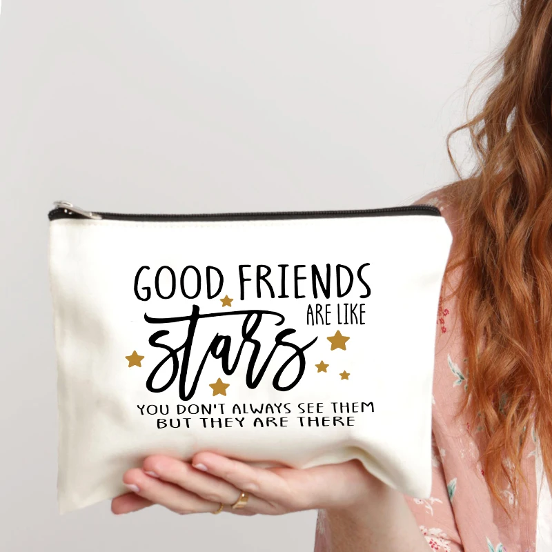 Funny Slogan Pouch Cosmetic Bag Zipped Pencil Case Snacks Makeup Bags Snack Bag Organizer Purse Gift Makeup Case for Friends