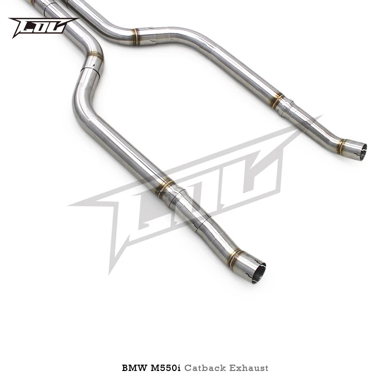 Custom 304 Stainless Steel Tuning Valve Muffler Pipe Exhaust Catback For M550/M550i G30/N63 4.4TT 2017-2022