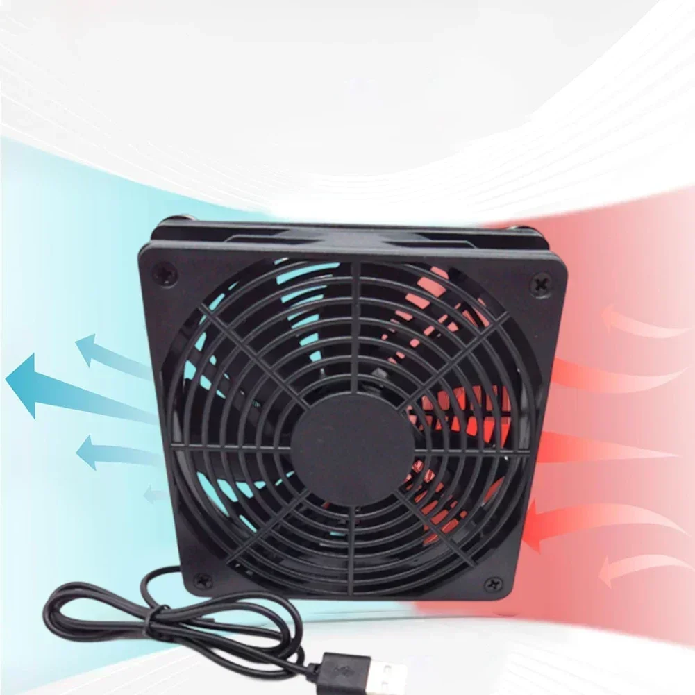120Mm 5V USB Aangedreven PC Router Fans Met Snelheidsregelaar Hoge Luchtstroom Koelventilator Voor Router Modem ontvanger