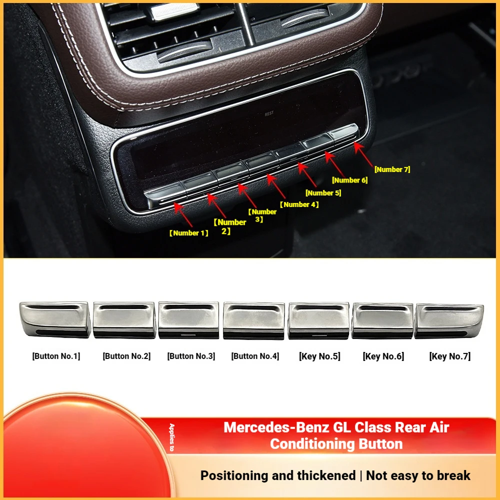 It is suitable for Mercedes-Benz W167 rear air conditioning switch adjustment button GLE GLS rear multimedia switch button cover