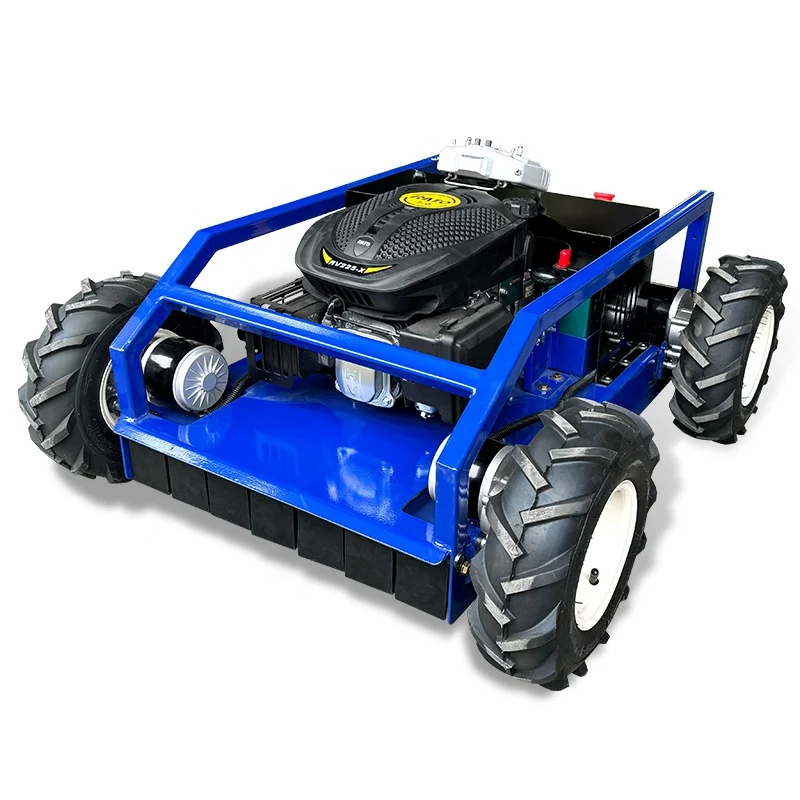 AWY 550W Smart Robotic Wheel 24V Remote Control Lawn Mower 500mm Grass Cutting for Sale Fast Charging AI Robot