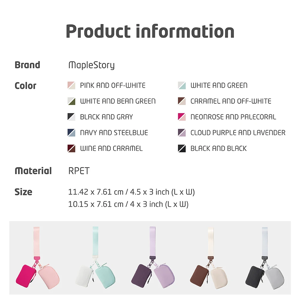 المحمولة مزدوجة الحقيبة السوار المفاتيح المحفظة الصغيرة سستة محفظة نسائية للعملات المعدنية المرأة انفصال حامل بطاقة المفاتيح تغيير جيب حقيبة يد