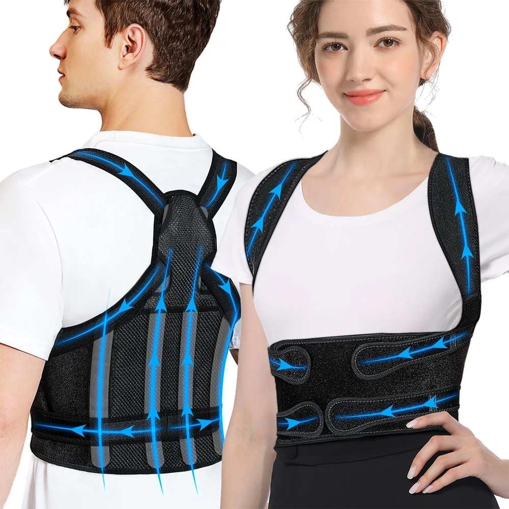 

Posture Corrector Back Orthopedic Straps for Men and Women Fully Adjustable Spinal Brace Comfortable Effective Upper Back Brace