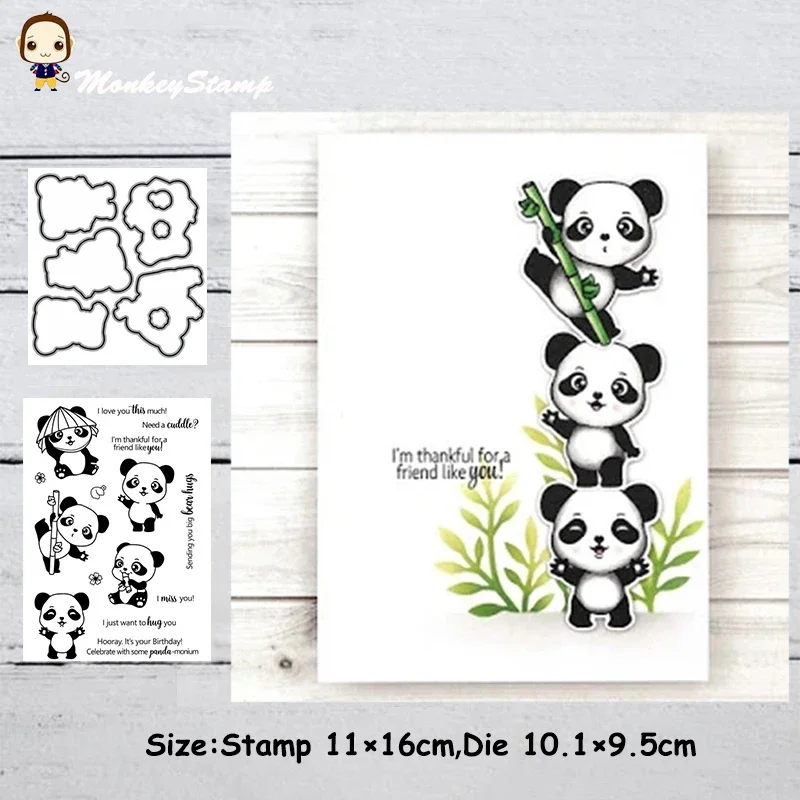 

Металлические Вырубные штампы и штампы в виде обезьяны и панды для скрапбукинга, фотоальбома, фотоальбом, бумажные открытки для творчества