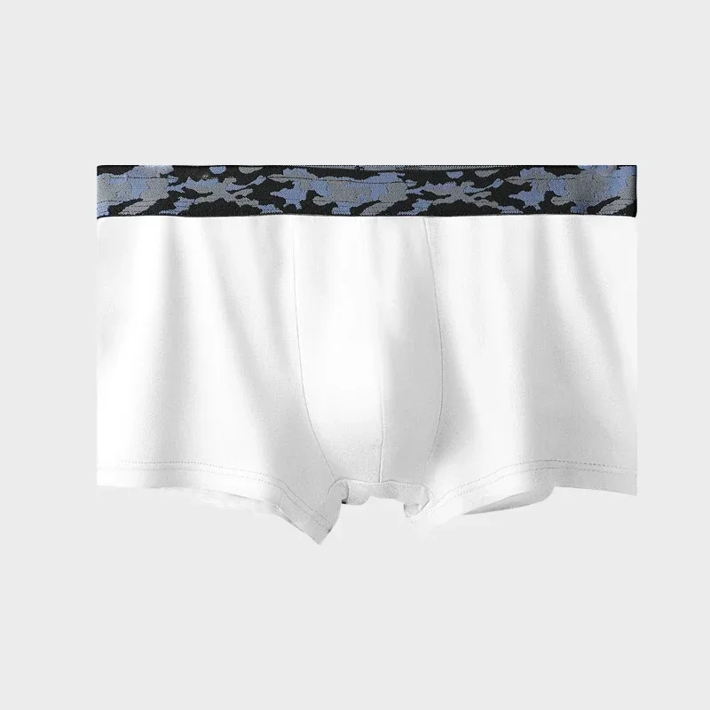 Men's ultra-thin breathable ice silk seamless one-piece sexy boxers
