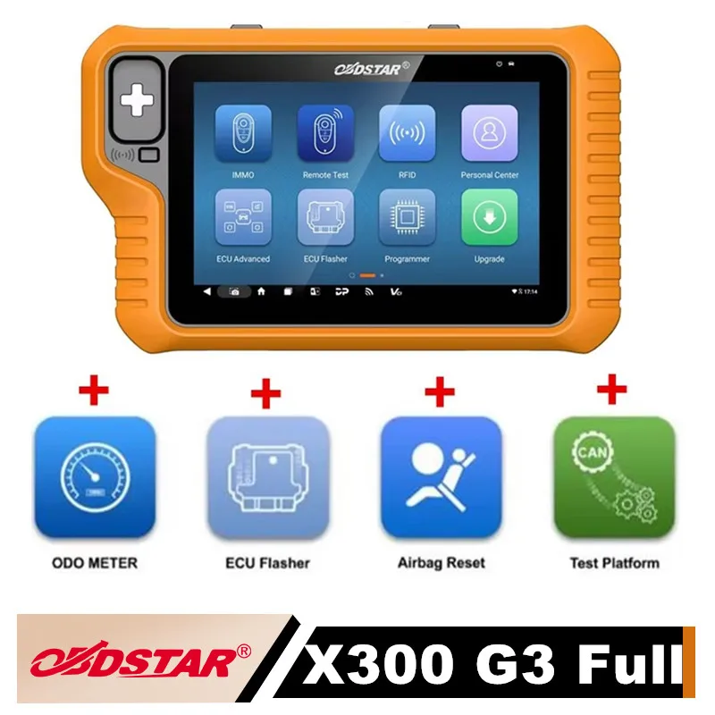 Full Version OBDSTAR X300 Classic G3 Support Cluster Calibration, ECU Flasher, Airbag Reset, Test Platform For Car/ HD/ E-Car