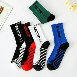 5 Pairs Elite Basketball Crew Socks for Men,Cushion Performance Performance Thick  Sport Running Training Compression Sock