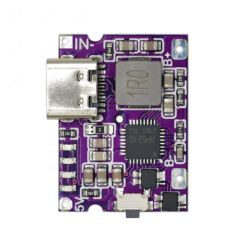 Tipo-C USB 5V 3.1A Boost Converter Step-Up Power Module IP5310 Mobile Power Bank Acessórios com interruptor LED Indicador