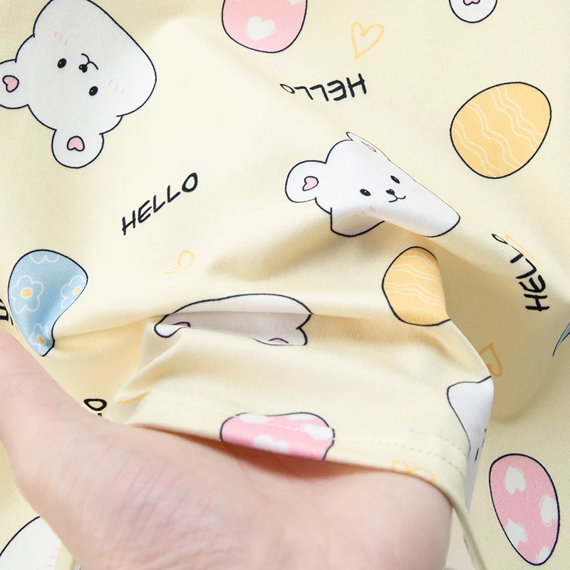 طقم شورت صيفي مكون من قطعتين مريح ومتعدد الاستخدامات لطيف بأكمام قصيرة للأولاد والبنات طقم كاجوال للمنزل والخروج