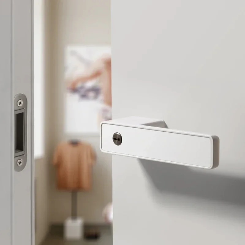 Jian Mu door lock magnetic lock indoor bedroom door lock handle is silent and simple.