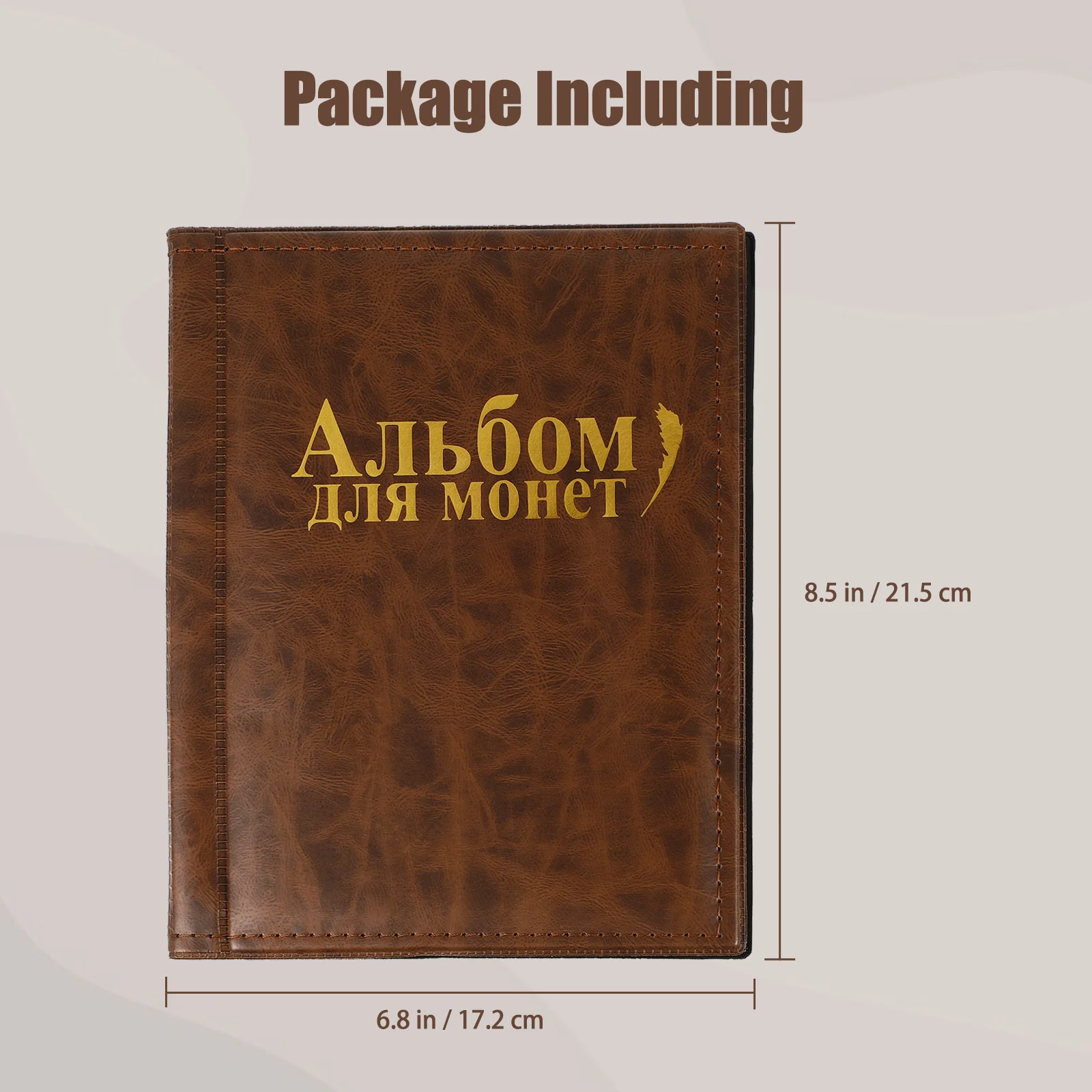 كتاب جمع العملات المعدنية غطاء صناعي 10 صفحات 250 جيوب شفافة ألبوم تخزين العملات المعدنية الآمن هدية لهواة الجمع #3