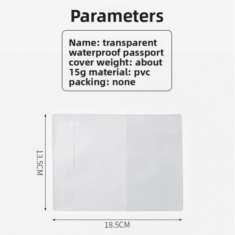Custodia protettiva per passaporto da 1-20 pezzi trasparente satinata, custodia per documenti impermeabile in materiale PVC