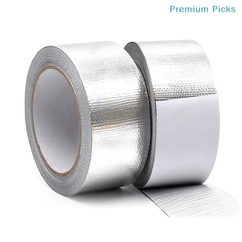 portable10m*3cm Aluminum Foil Tape High Temperature Resistant Insulation Tape Manifold Downpipe Wrapping Tape Silver Tape