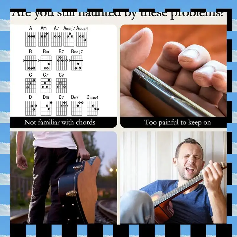 

ABME Smart Pocket Guitar, Mini Chord Trainer With Rotatable Screen,For Guitar Beginners, Trainers And Travel