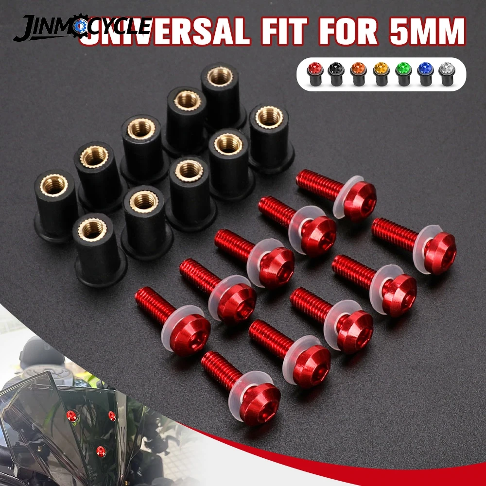 

10PCS For SUZUKI GS500E GS500F GS500E GS500F 1190 AdventuRe/R 690 DL250 DL650 DL1000 Universal Motorcycle Windscreen Screws Bolt