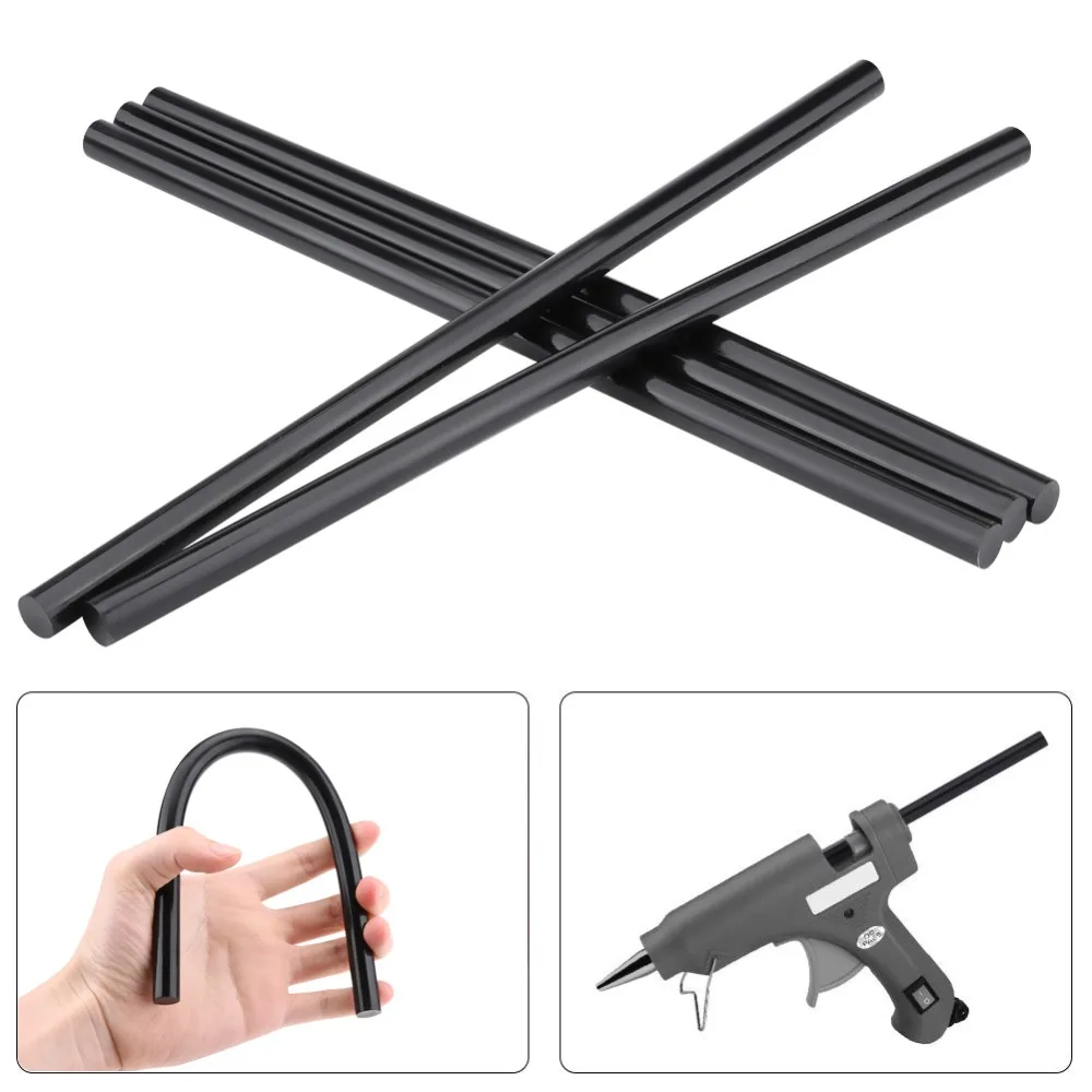 5PCS EVA Hot Melt Glue Sticks Black Universal Dent Repair Glue Sticks High Strength Auto Dent Repair Sticks Auto Shop