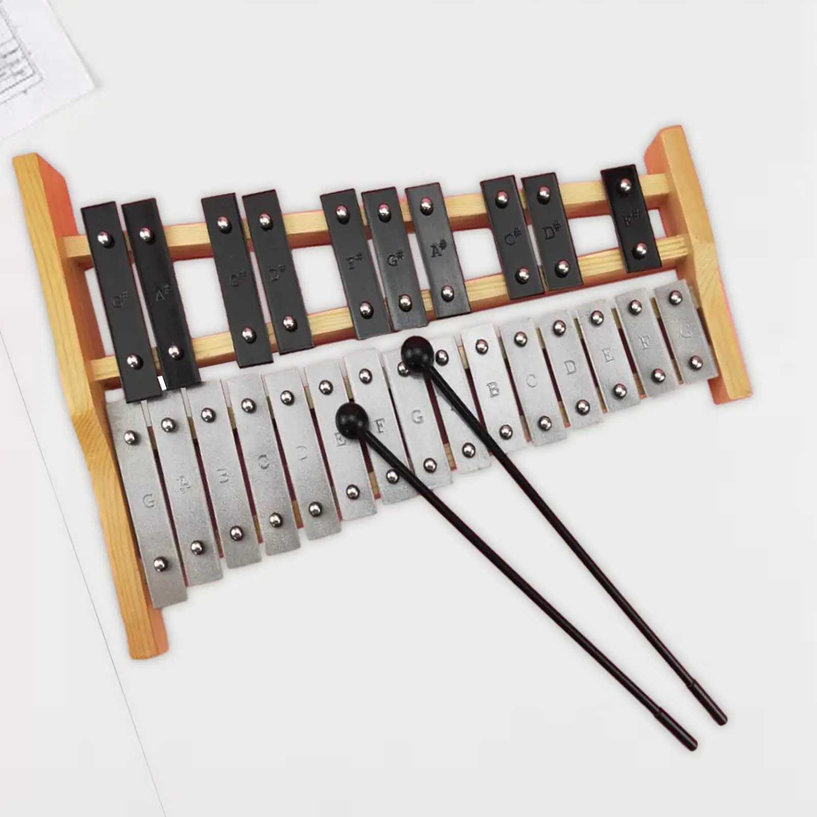 25 Note Metal Xylophone with Carrying Bag and Mallets Music Instrument for Band Beginner Kids and Adult Players Birthday Gift