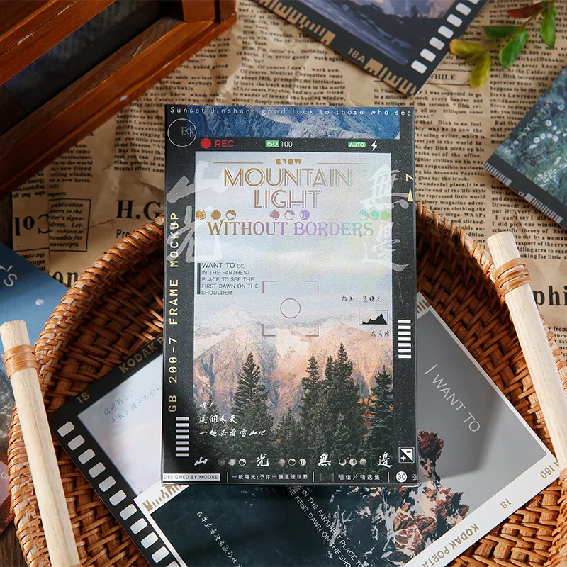 30pcs/case Postcard Lonely Cruise Retro Map Landscape Creative Postcard Nostalgic Nautical Greeting Cards