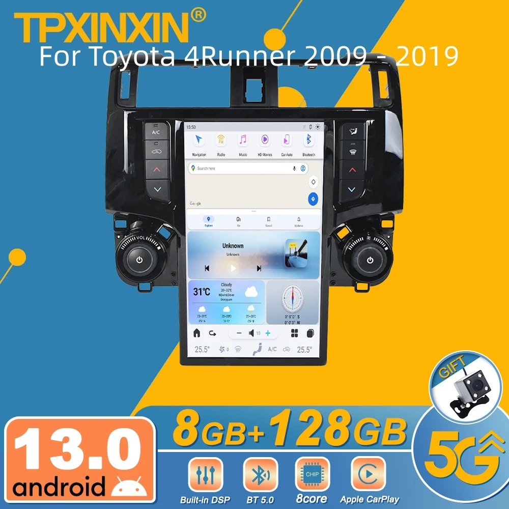 For Toyota 4Runner 2009 - 2019 Android Car Radio Multimedia Video Player Wireless Carplay Autoradio Stereo GPS Navi Head Unit