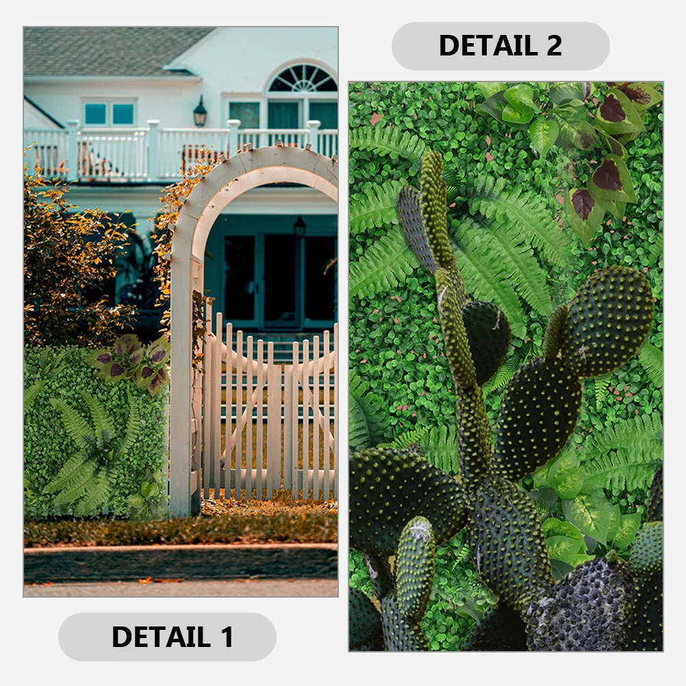 

2pcs Artificial Plants Wall Panel Lifelike Greenery Hedge For Indoor Outdoor Wedding Garden Privacy Fence Decor