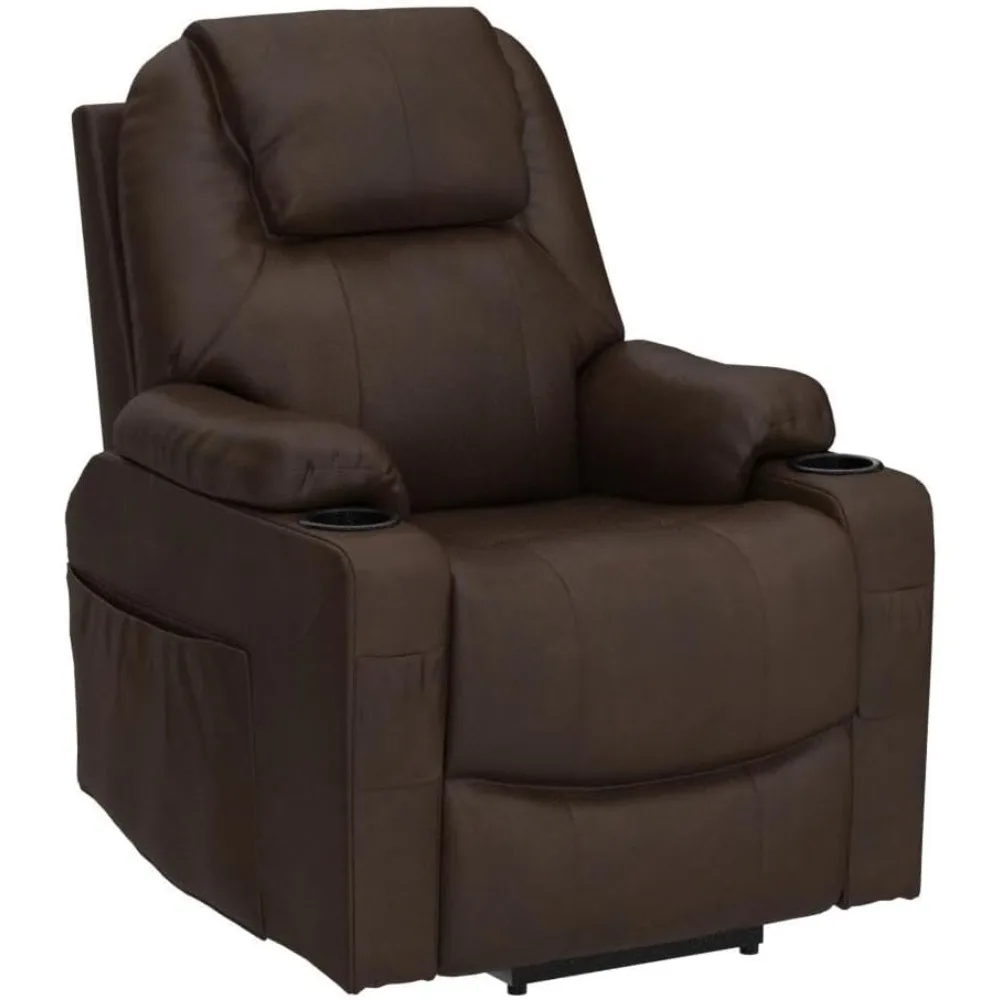 Power Lift Recliner Chair for Elderly, Lift Chair with Heat and Massage, Faux Leather Recliner Chair ,Christmas Gift for Parents