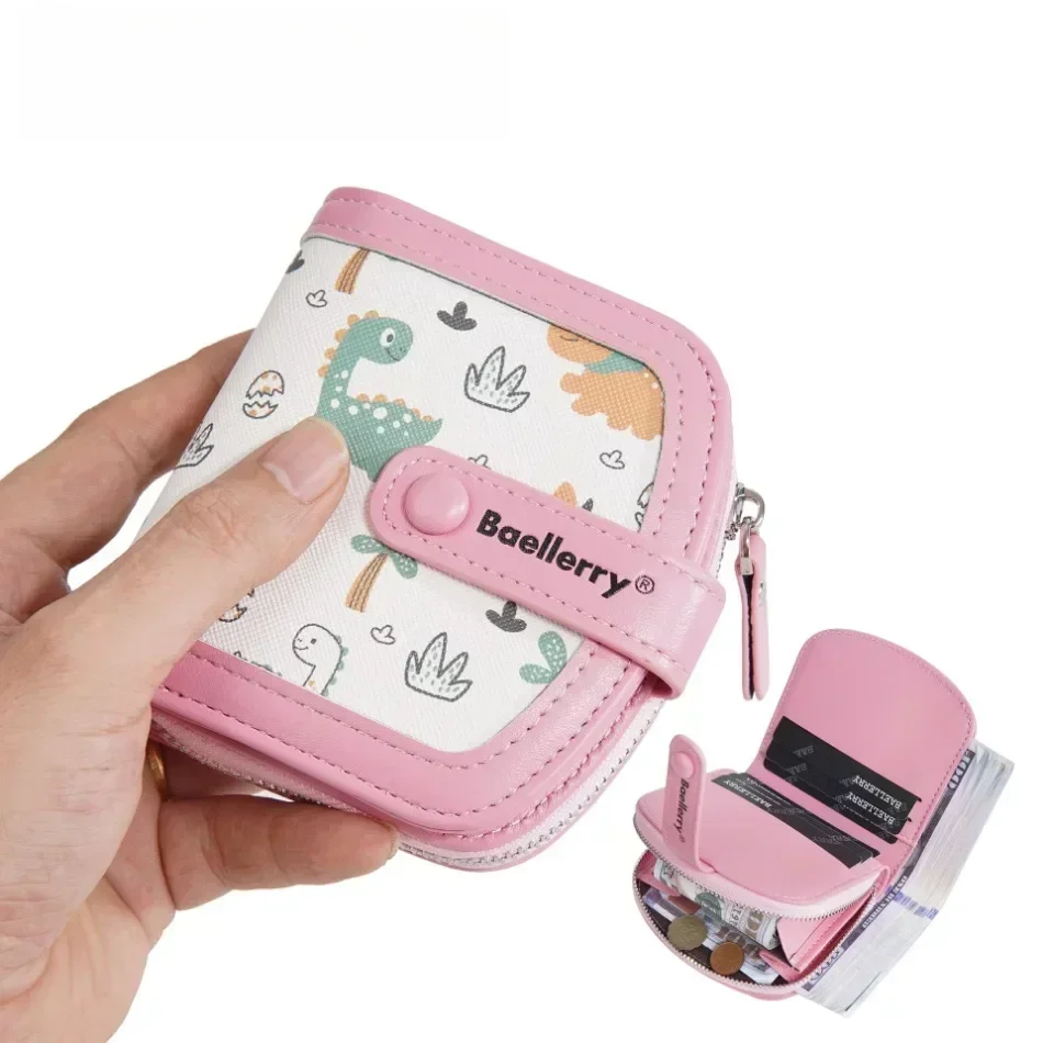 

Cute Zipper Credit Card Holder Women Wallet Ladies Pink Small Money Clips Bags Female Coin Purse Cardholder Wallet for Women New