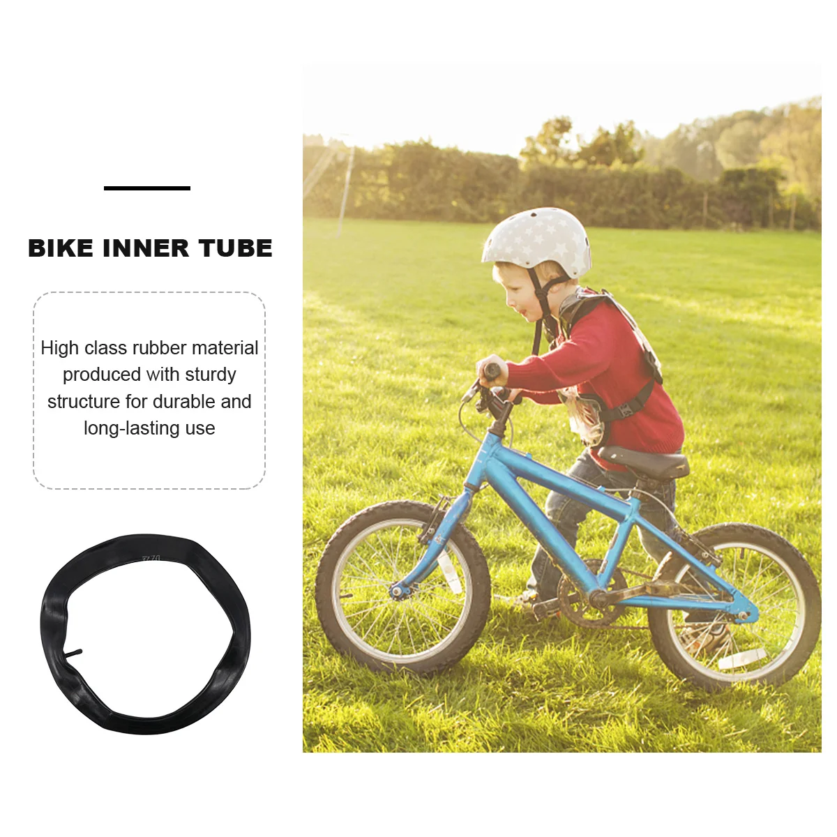 

4Pcs Bike Inner Tubes Robust Durable Replacement Tubes Shock Absorption Repair Kits for Kids Road Bikes Bike Tube Repair Kits