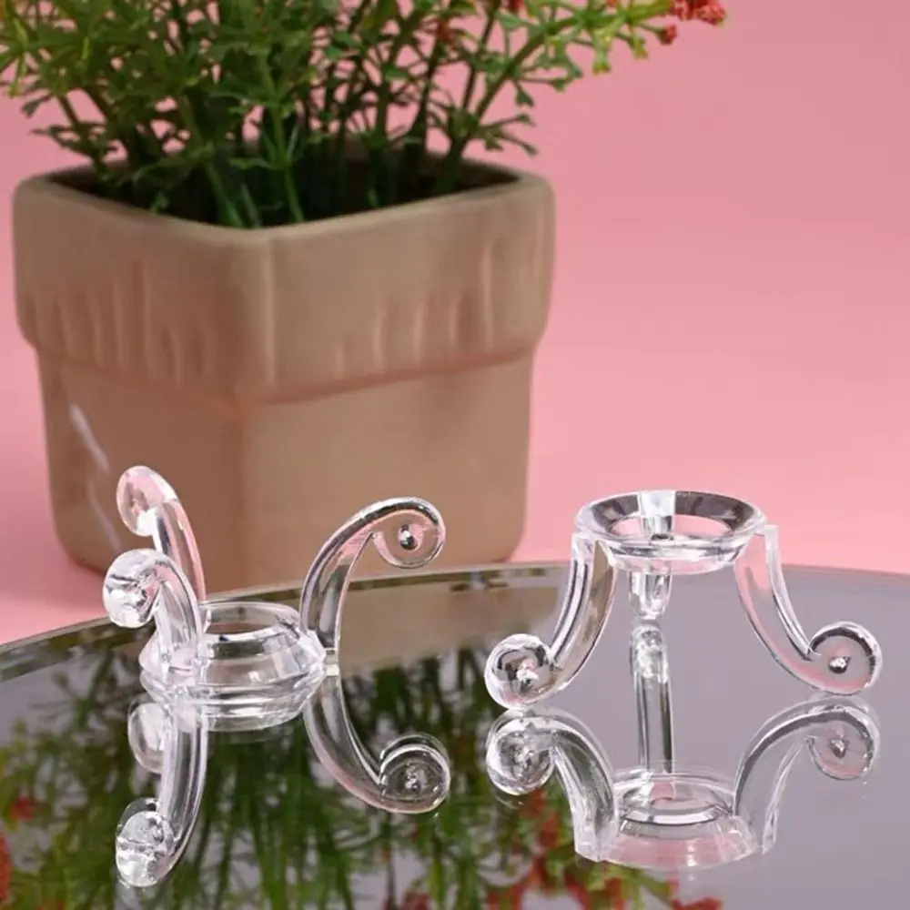 Creative Transparent Crystal Ball Base Triangular Structure Simple Crystal Ball Display Base Small Spheres Baseball Rack Home