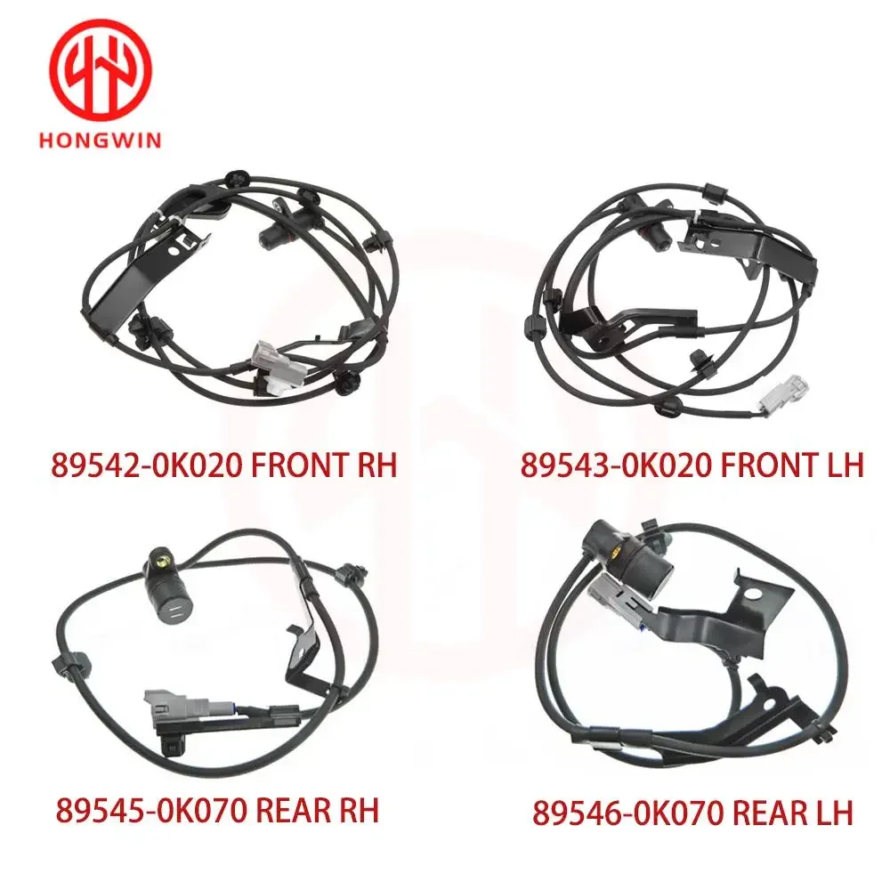 For Toyota Hilux Base SR 2004-2012 2.7L New Front Rear ABS Wheel Speed Sensor 89542-0K020, 89543-0K020, 89545-0K070, 89546-0K070