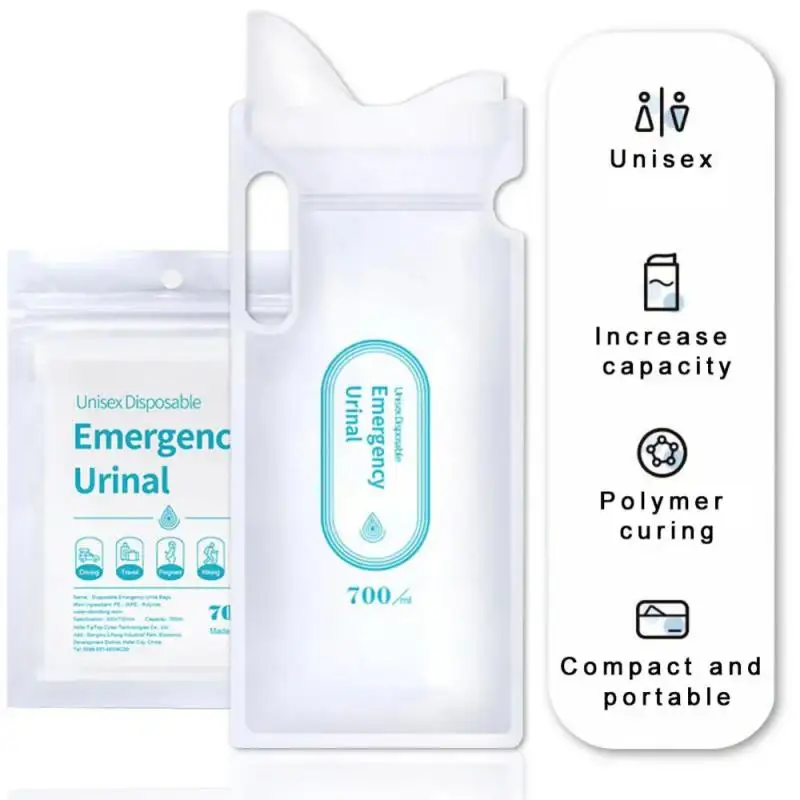 4PCS 700ml Car Urine Bag Emergency Portable Vomit Bags Mini Mobile Toilets Handy Unisex Disposable Urinal Toilet Bag