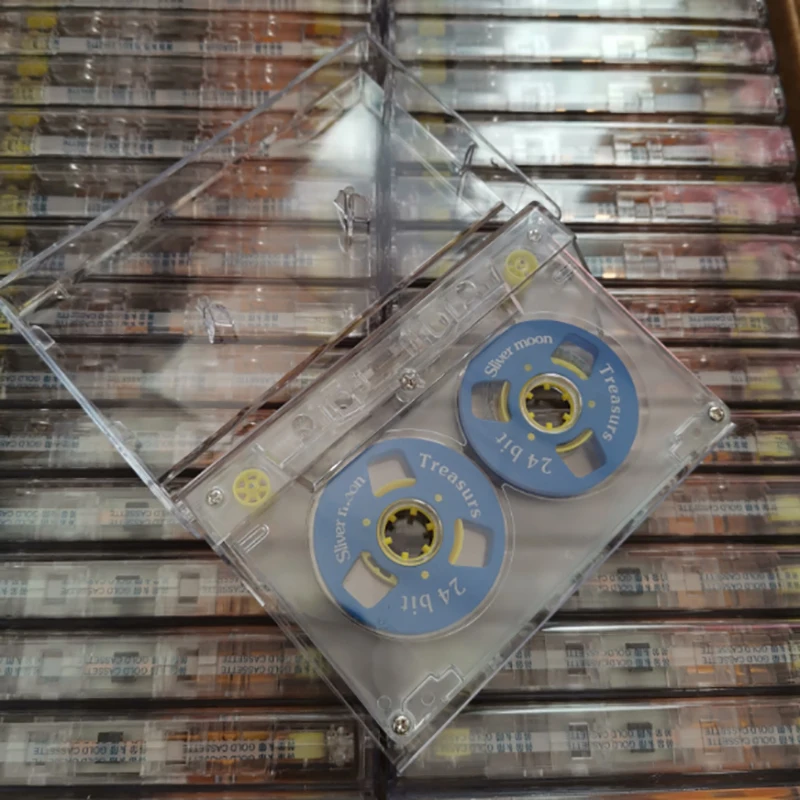 1Pc Color Transparent Tape Case Plastic Audio Magnetic Audio Recording Cassette Tape Shell Empty Reel To Reel Cassette(no Tape)