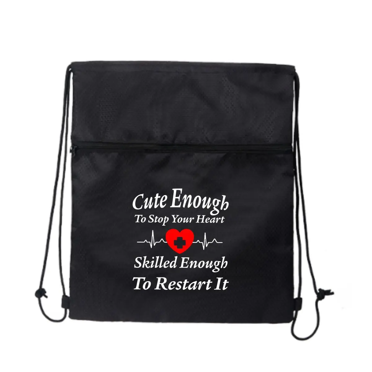 

Симпатичная сумка большой емкости на молнии с завязками в форме сердца, вмещающая все, что вам нужно