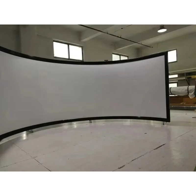 Large theme park attractions 220 degree curved projection screen flight emulator projection screen
