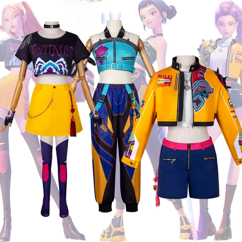 

Аниме мультфильм Kpop охотники на демонов Руми Мира Зои косплей одежда Y2K креативный новый персонаж наряд для выступлений подарок для девочек