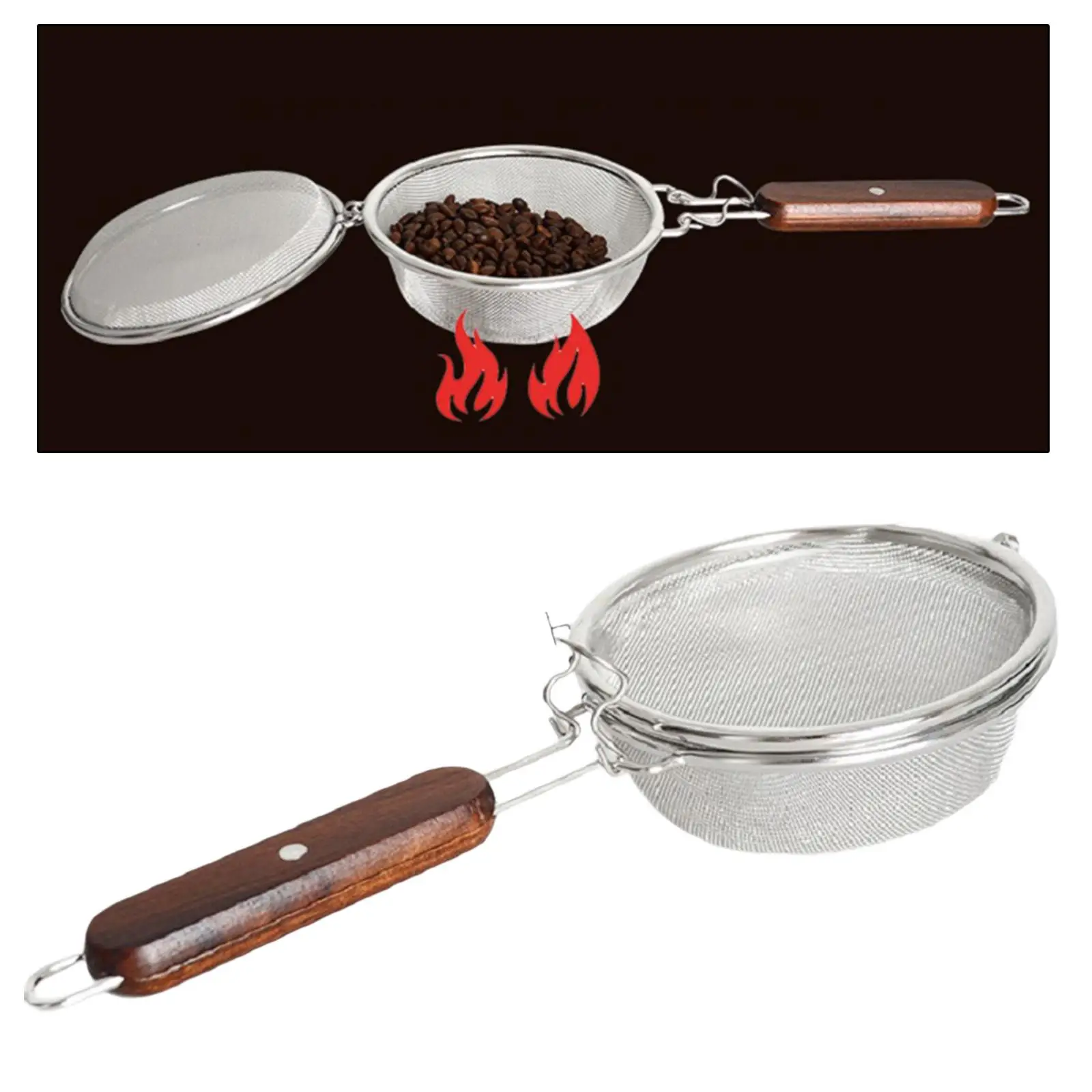 Coffee Bean Roaster Reusable Baking Tool Hand Tool Sturdy Easy Carrying Multipurpose for Household Kitchen Coffee Shop Outdoor