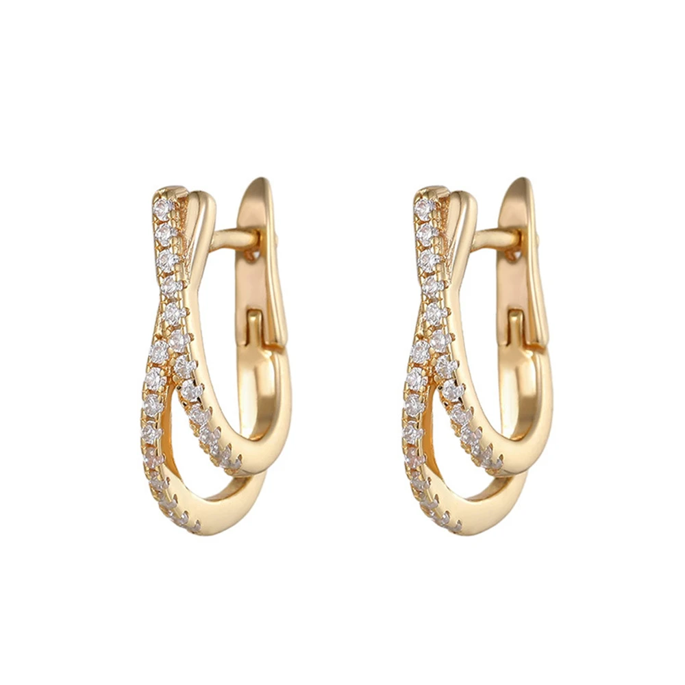 

Новый стиль, стерлинговое серебро S925, крестик с микроинкрустацией цирконом, зажимы для ушей, модные серьги с витой линией, аксессуары