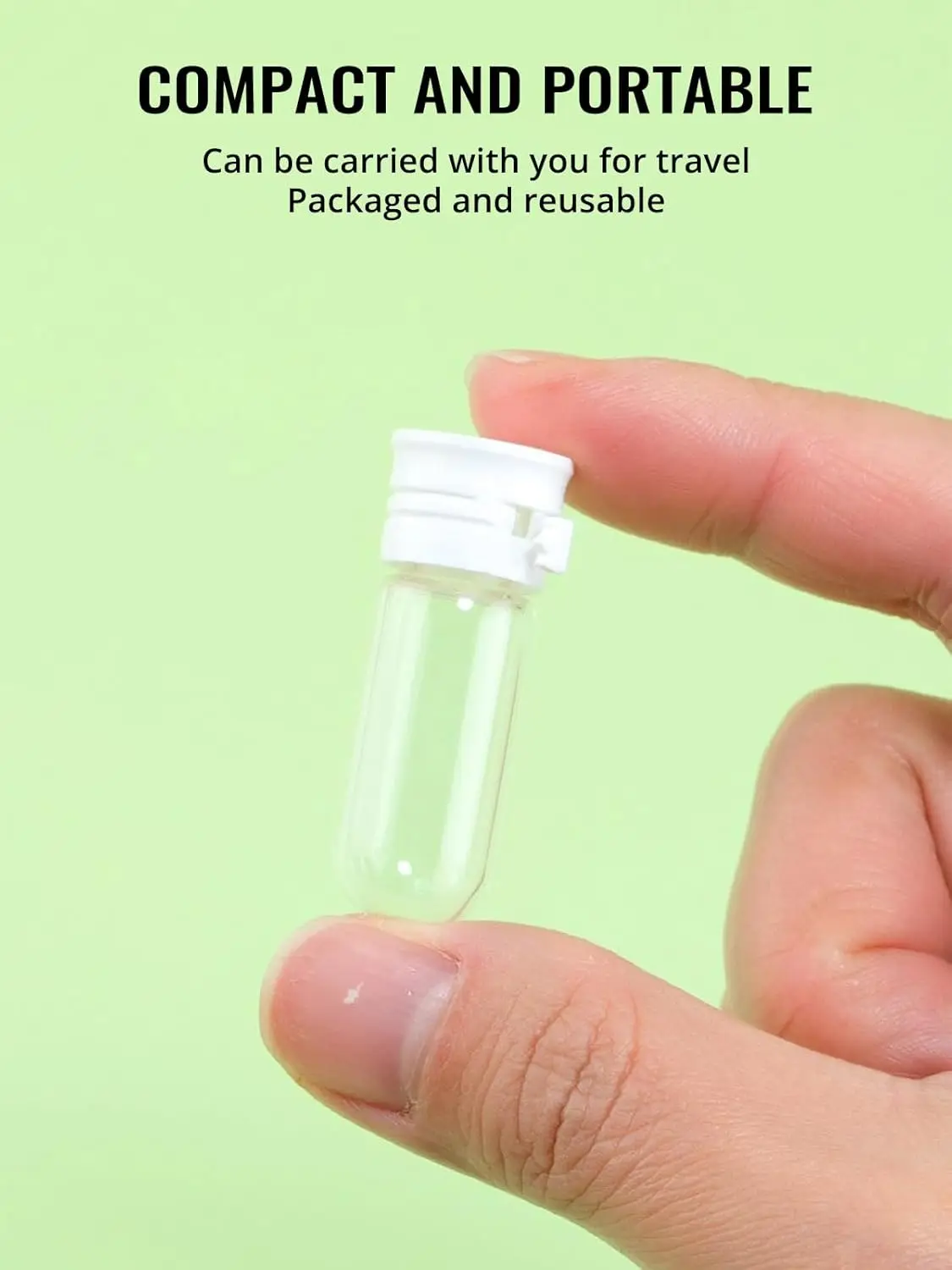 20-50 stuks doorzichtige lekvrije reisfles voor make-up verwijderaar en lotion, draagbare dispenser met flip-top essentie apart gebotteld