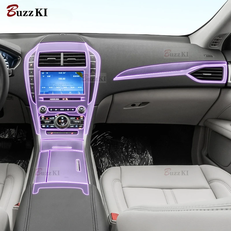 For Lincoln MKZ 2018-2022 Car interior Center console Gear transparent TPU Paint protective film Anti scratch sticker LCD screen