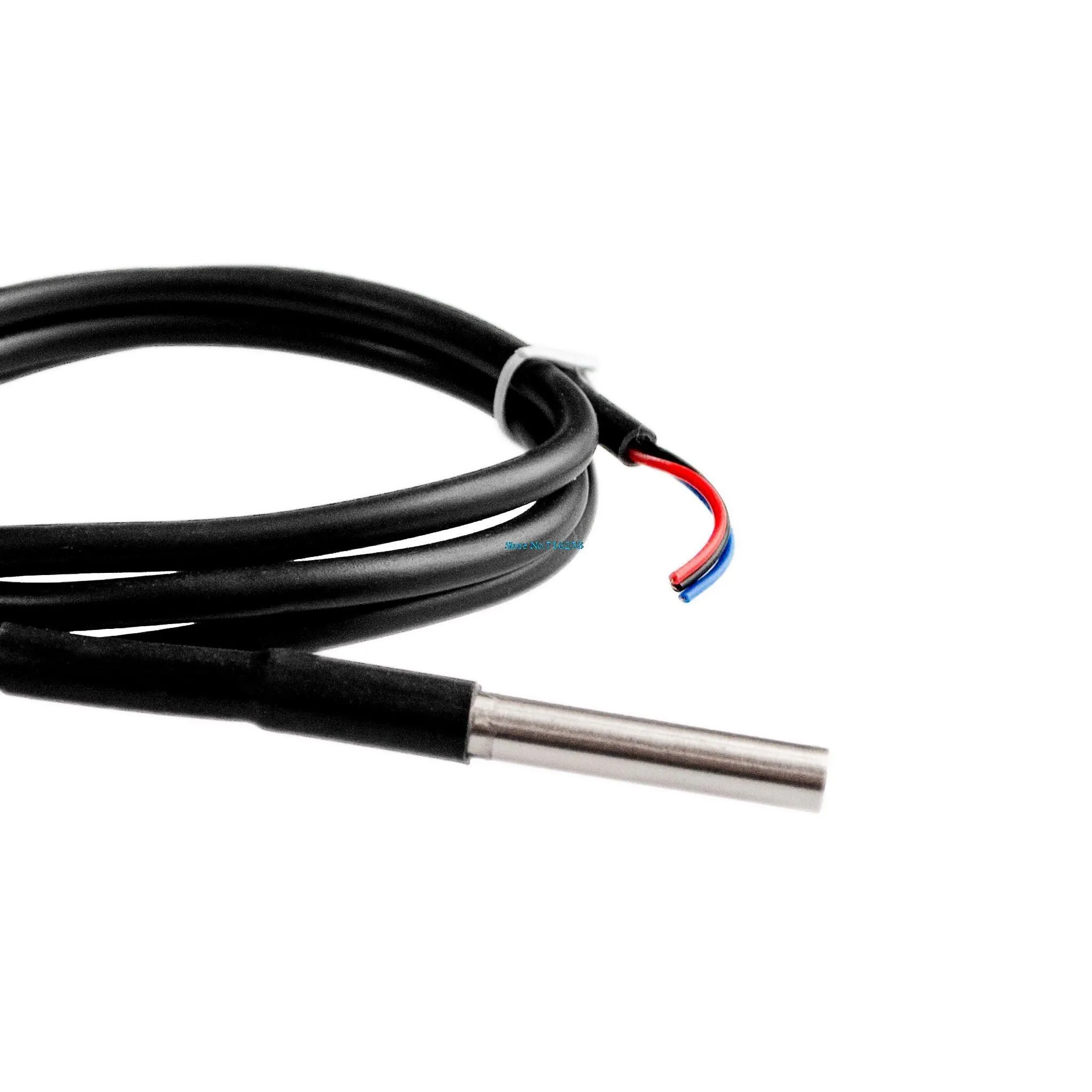 Waterproof 18B20 temperature probe temperature sensor Stainless steel package -100cm wire (DS18B20)