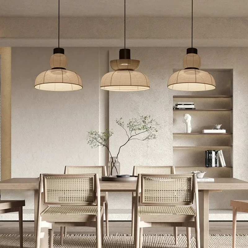 

Akari Noguchi Yong Rice Paper Pendant Light Wabi Sabi Rice Paper Chandelier for Bedroom Dining Room Japanese Lamp