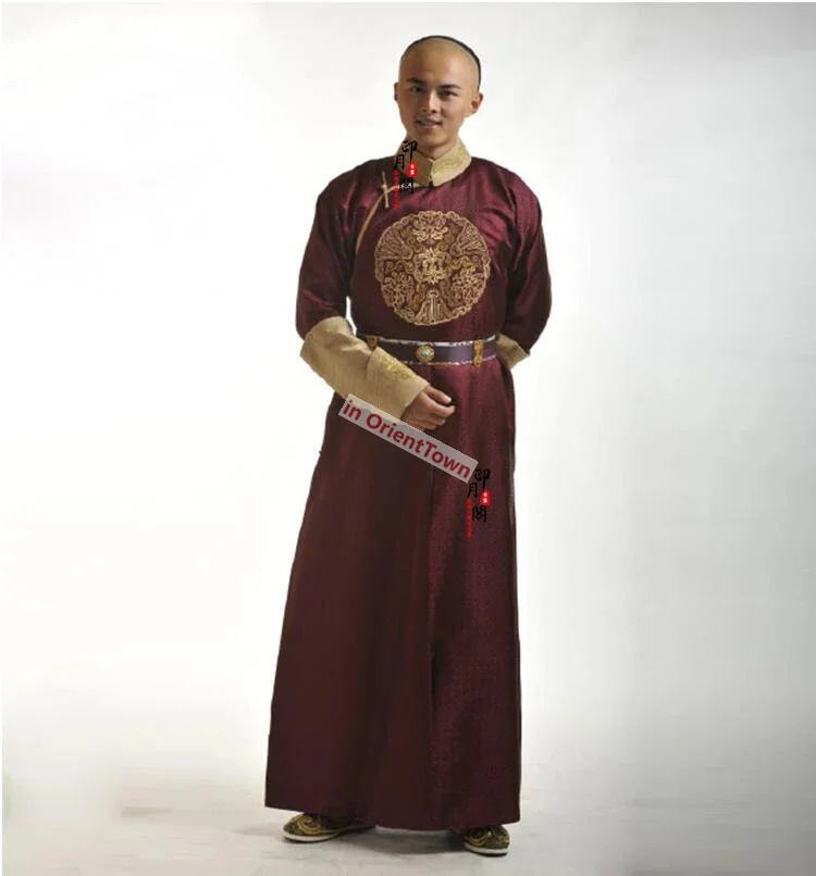 فيلم تلفزيوني التنين رداء سلالة تشينغ ثوب المحكمة رجل الإمبراطور عرض مسرحي المسرح زي مانشو الأمير الملابس رداء إمبراطوري #5