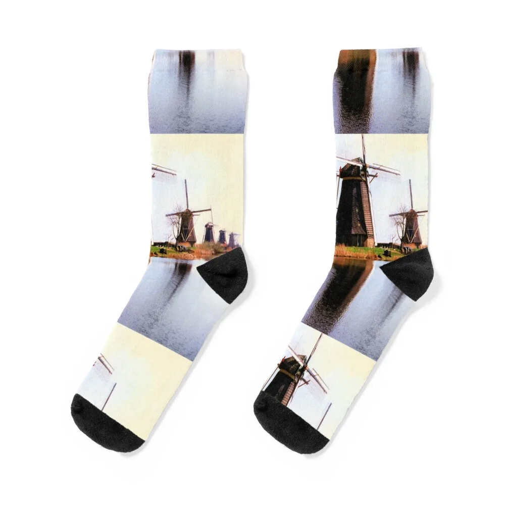 

Kinderdijk Netherlands Socks retro luxury golf kids Socks Men's Women's