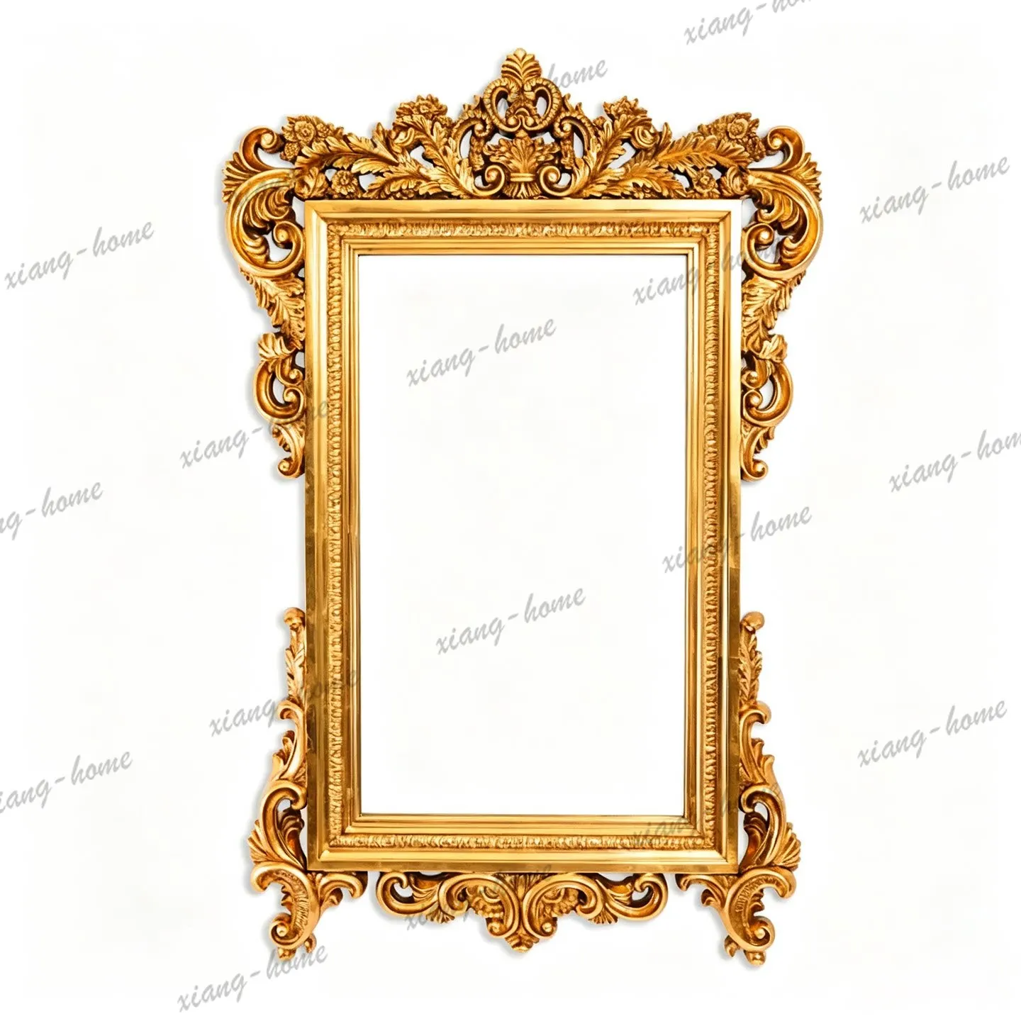 PG French retro carved bathroom mirror wall hanging American living room fireplace above European bathroom makeup mirror